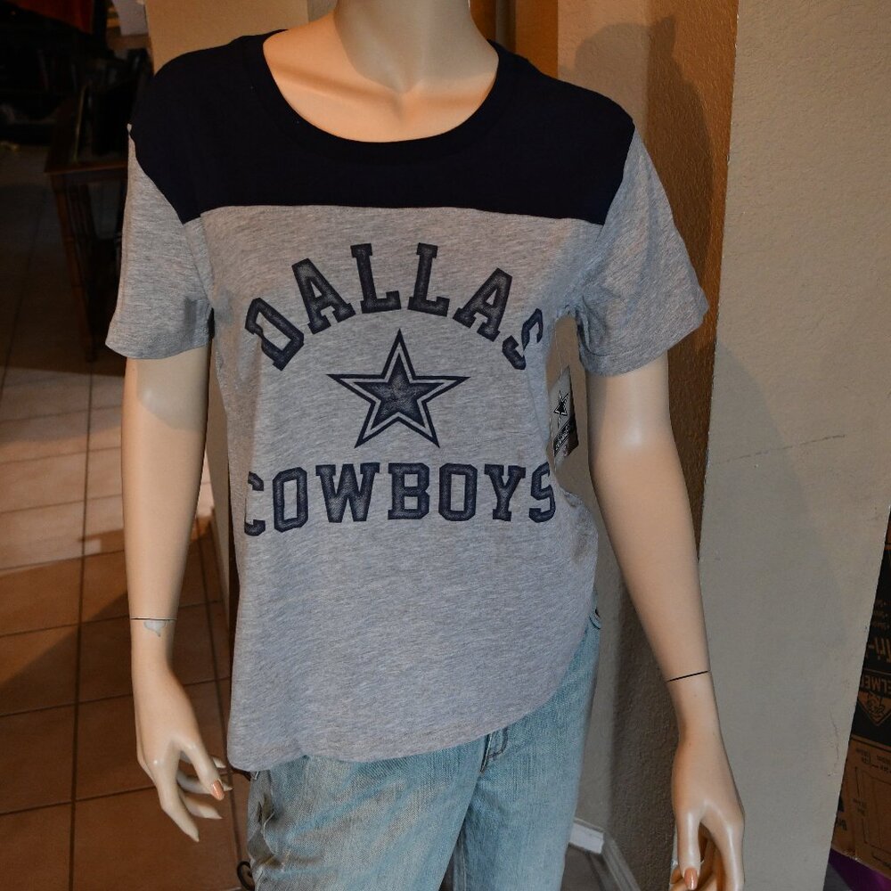 Dallas Cowboys Authentic Women's Gray/Blue Top NWT Size Mediu, - 2XL New